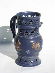 blue puzzle jug