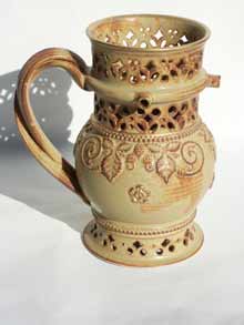 Harvest gold puzzle jug